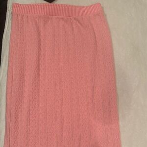 Zara Pink Textured Pencil Skirt